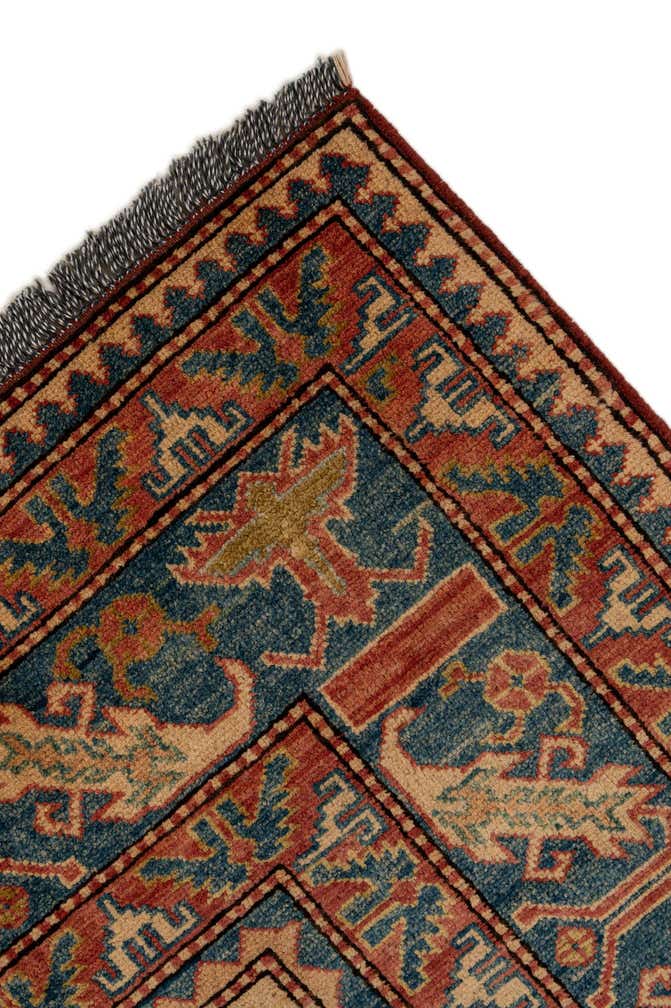 6' 8 x 9' 5 Hand Knotted Kazak Wool Rug