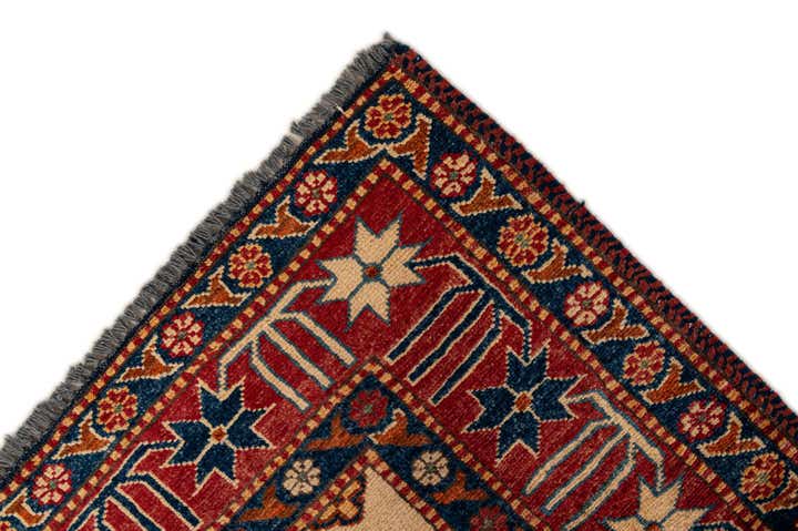 3' 5 x 5' 9 Hand Knotted Kazak Wool Rug