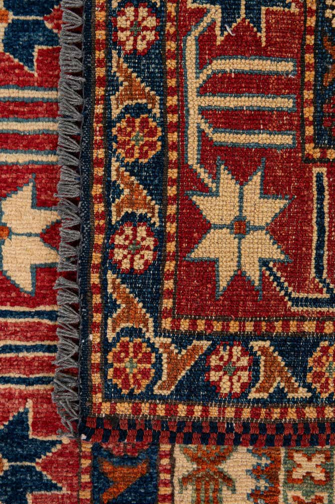 3' 5 x 5' 9 Hand Knotted Kazak Wool Rug