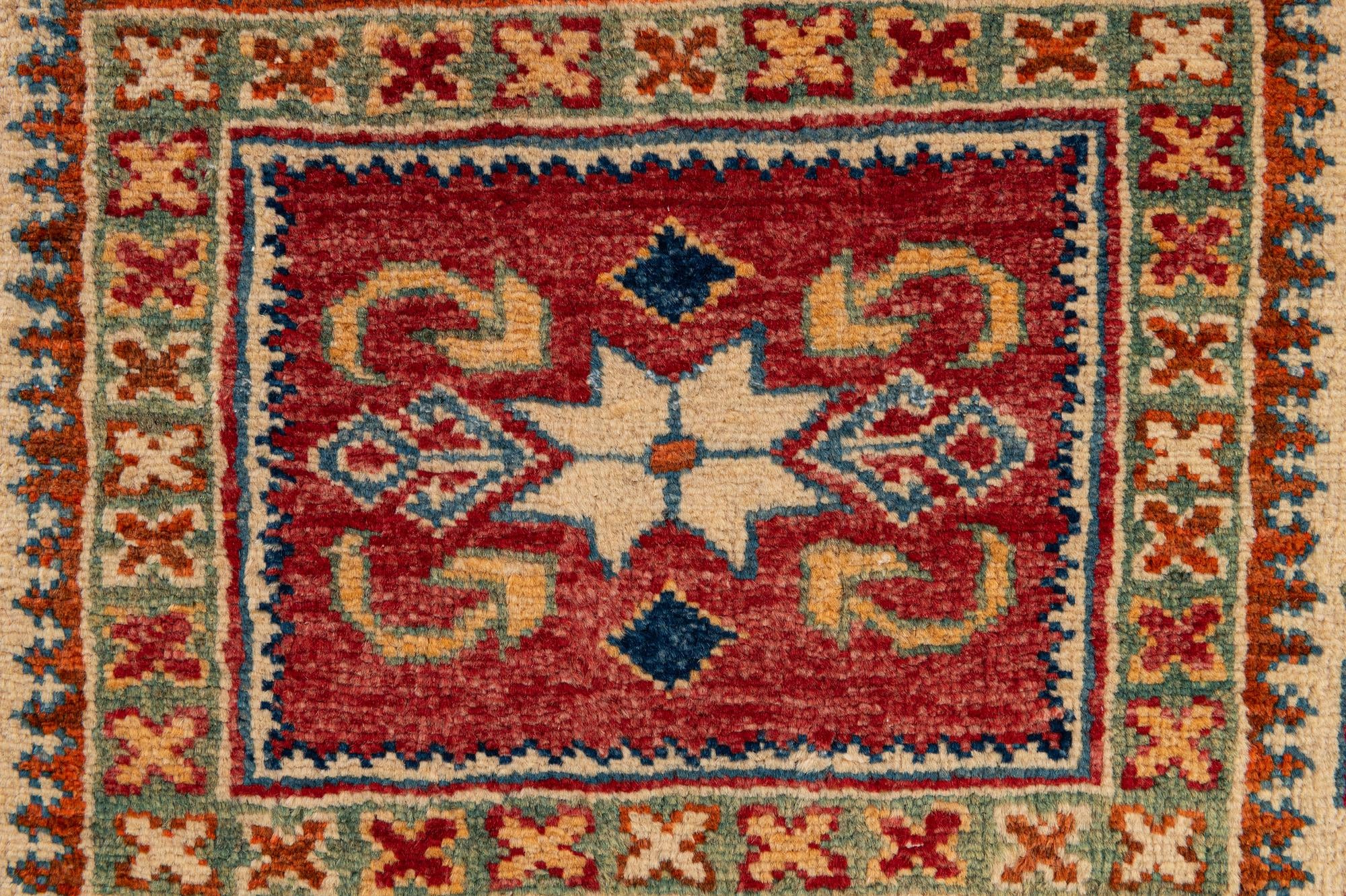 3' 5 x 5' 9 Hand Knotted Kazak Wool Rug