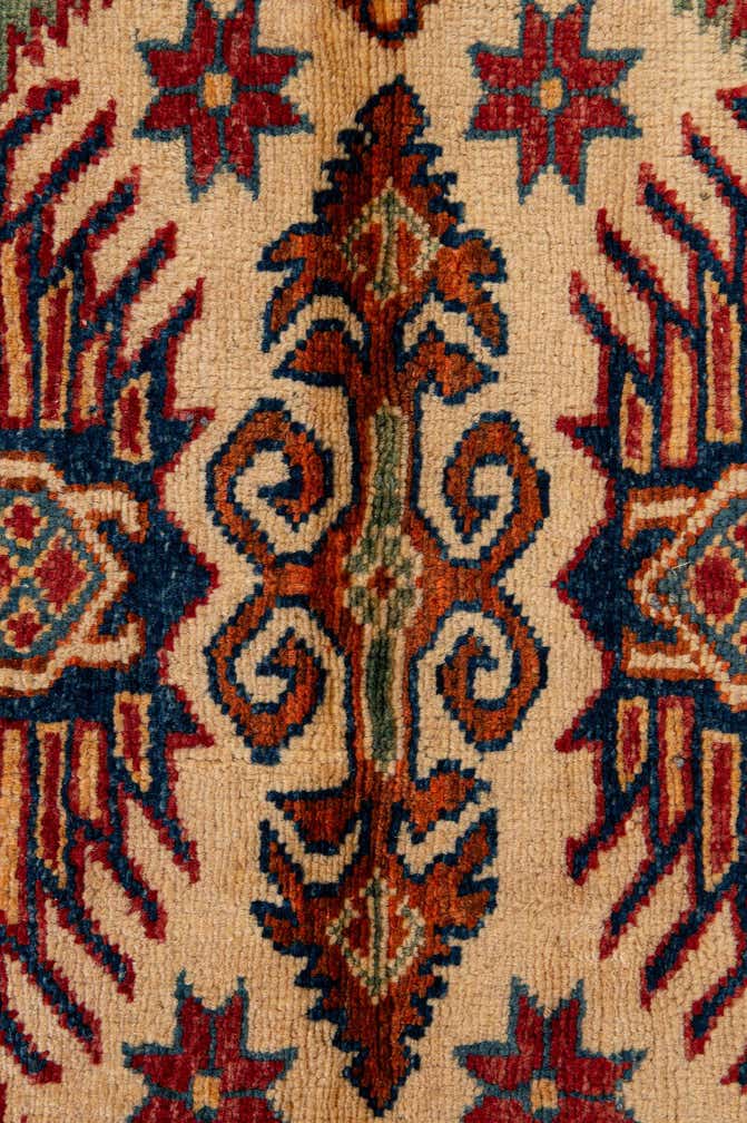 3' 5 x 5' 9 Hand Knotted Kazak Wool Rug