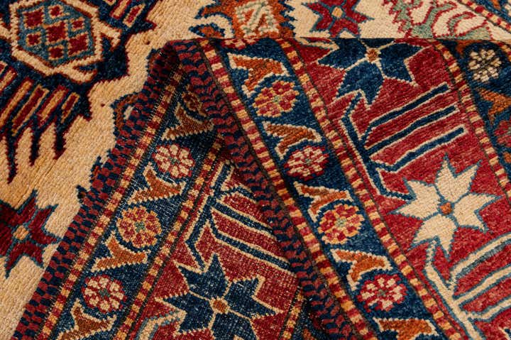 3' 5 x 5' 9 Hand Knotted Kazak Wool Rug