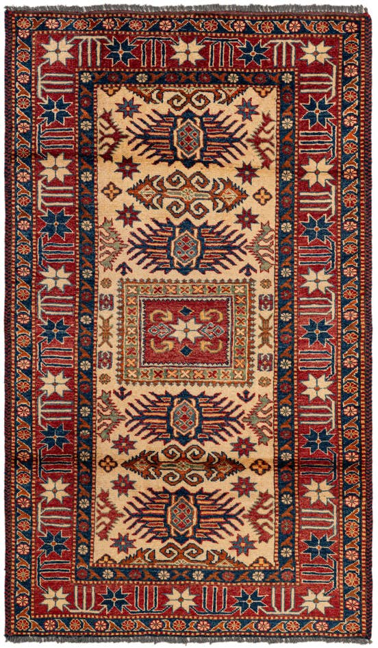 Detail image of 3' 5 x 5' 9 Hand Knotted Kazak Wool Rug