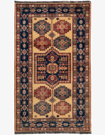 3' 4 x 5' 6 Hand Knotted Kazak Wool Rug