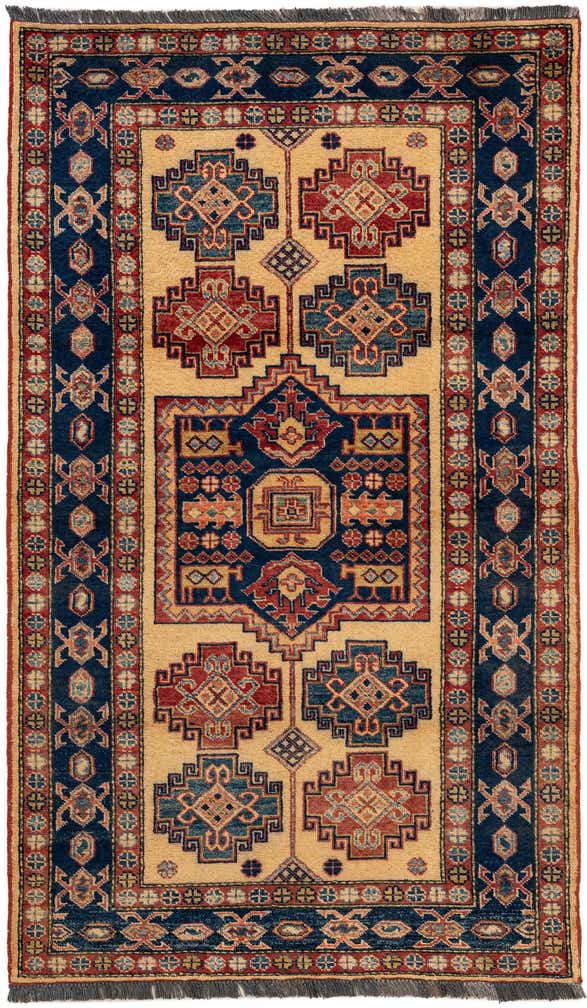 3' 4 x 5' 6 Hand Knotted Kazak Wool Rug