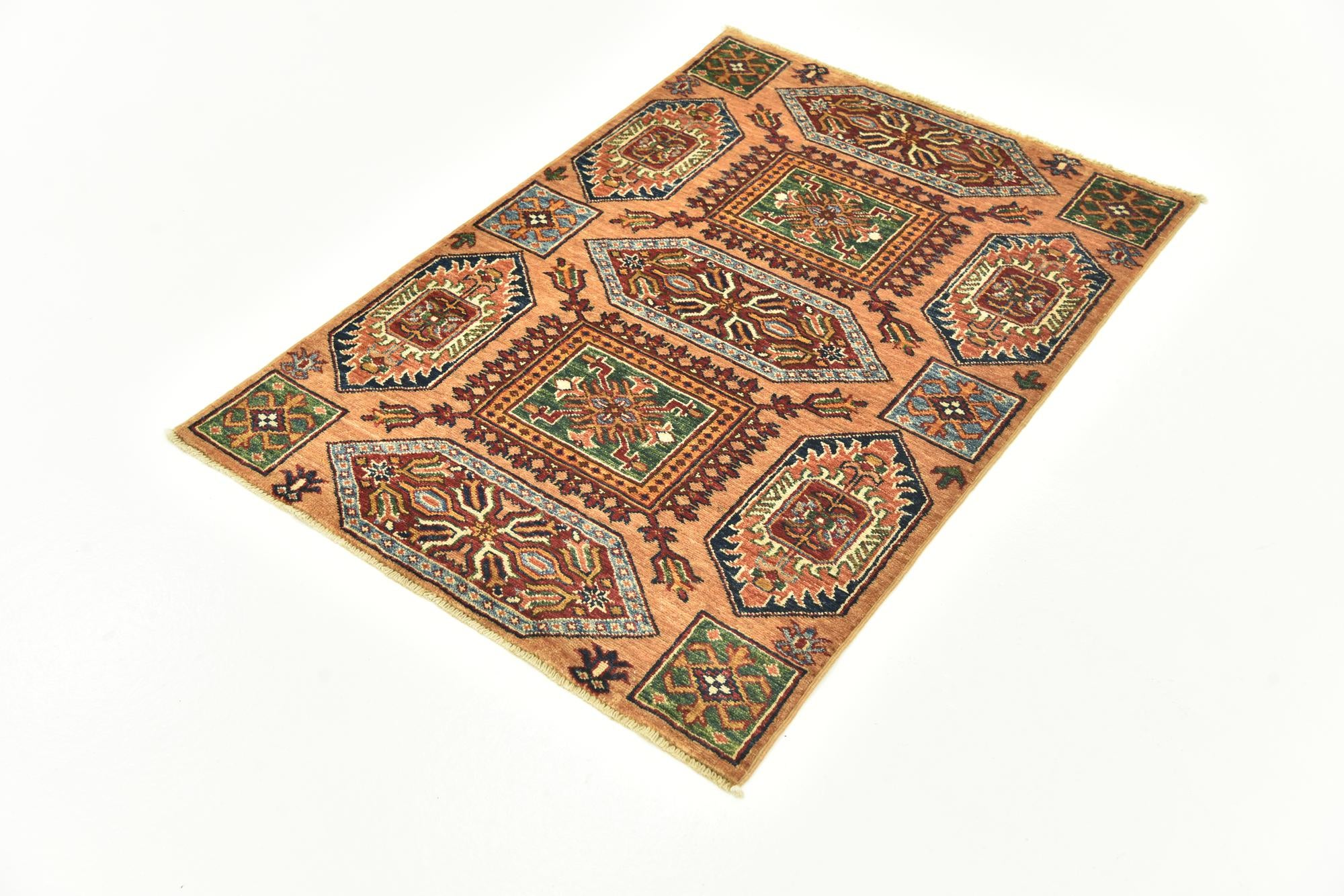 2' 9 x 4' Hand Knotted Kazak Rug