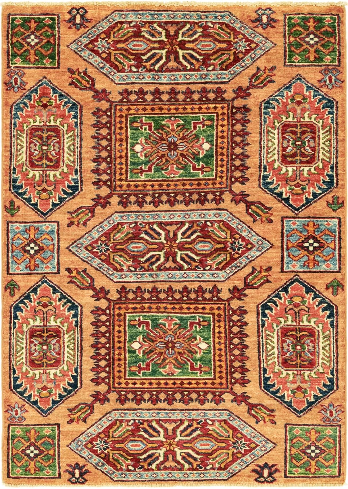 2' 9 x 4' Hand Knotted Kazak Rug