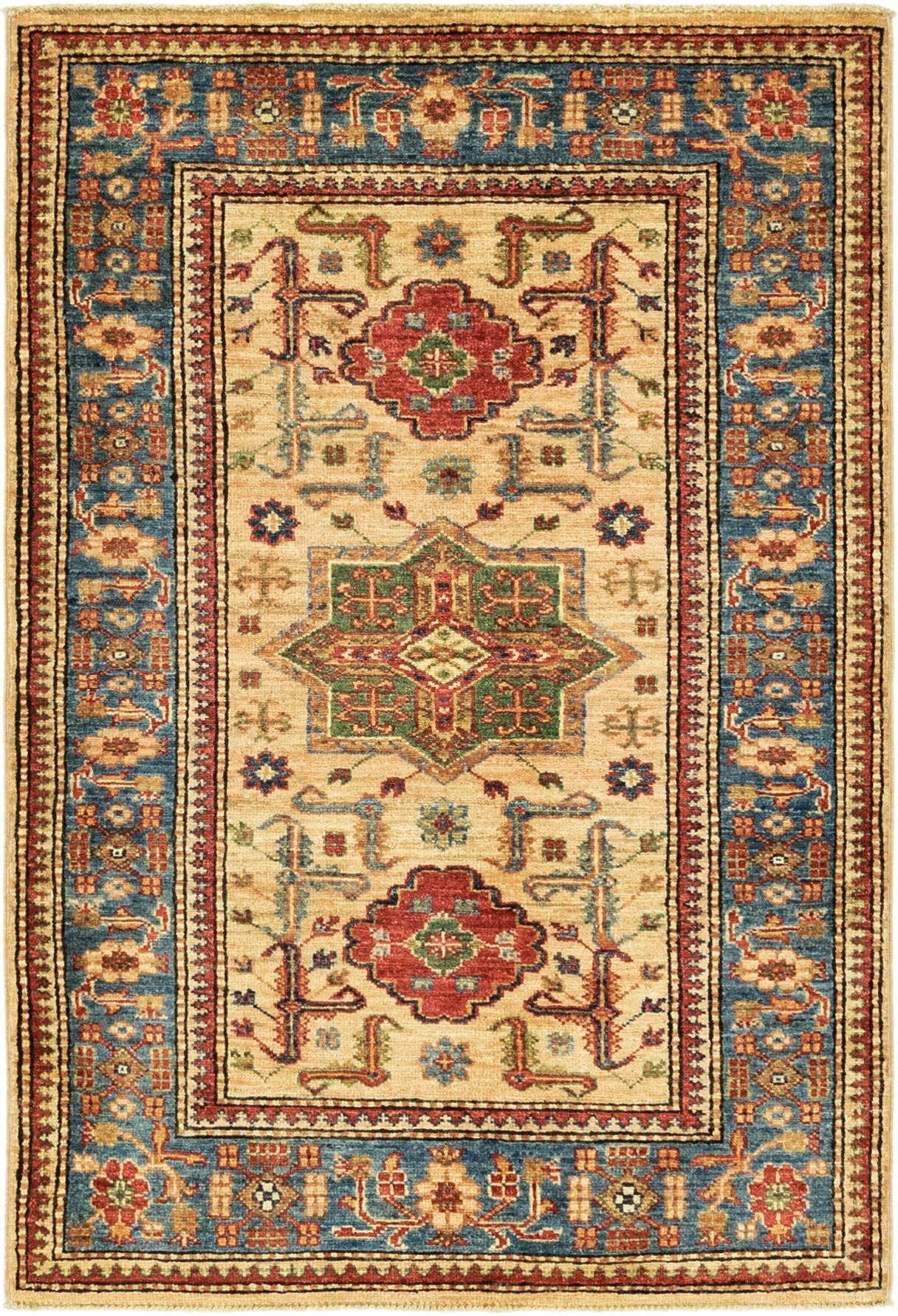 2' 10 x 4' 3 Hand Knotted Kazak Oriental Rug