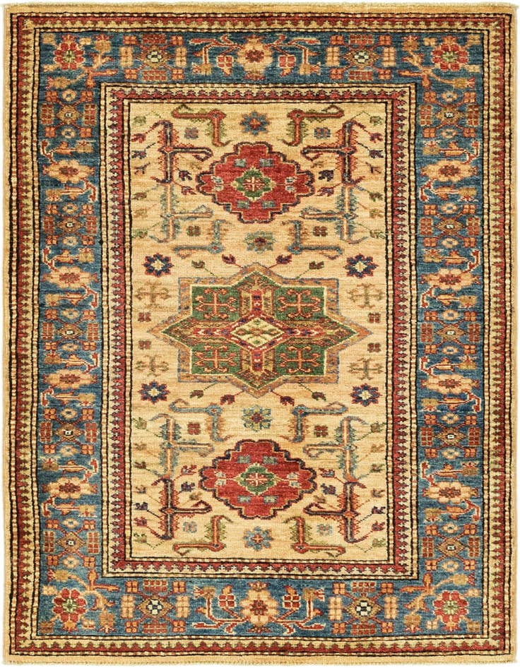 Detail image of 2' 10 x 4' 3 Hand Knotted Kazak Oriental Rug