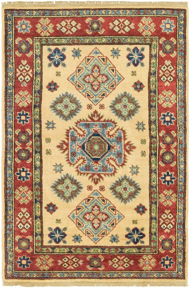 Detail image of 2' 8 x 4' 2 Hand Knotted Kazak Rug