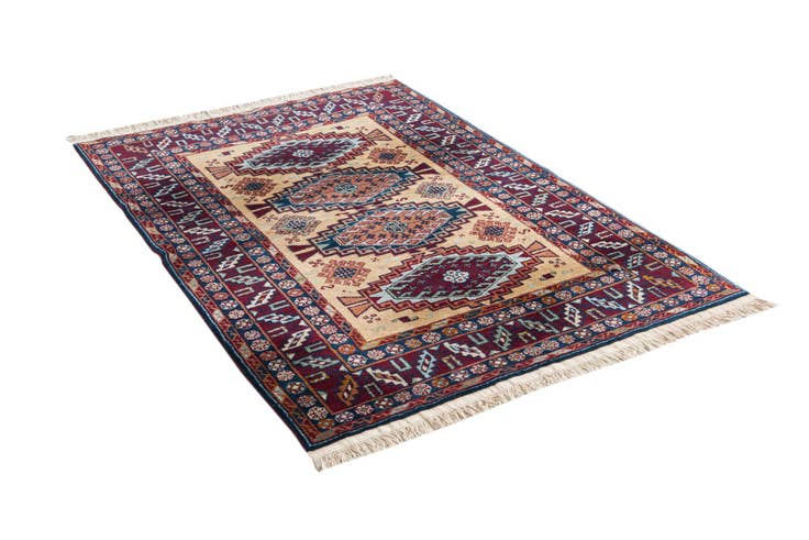 Detail image of 4' 1 x 6' Hand Knotted Kazak Wool Rug