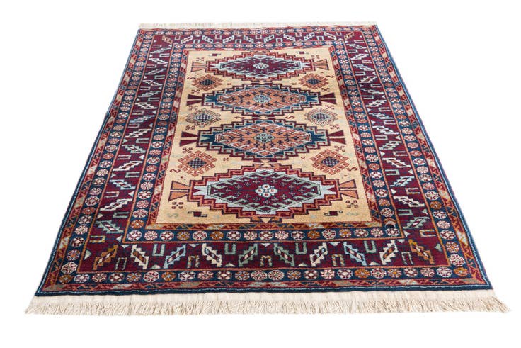 Detail image of 4' 1 x 6' Hand Knotted Kazak Wool Rug