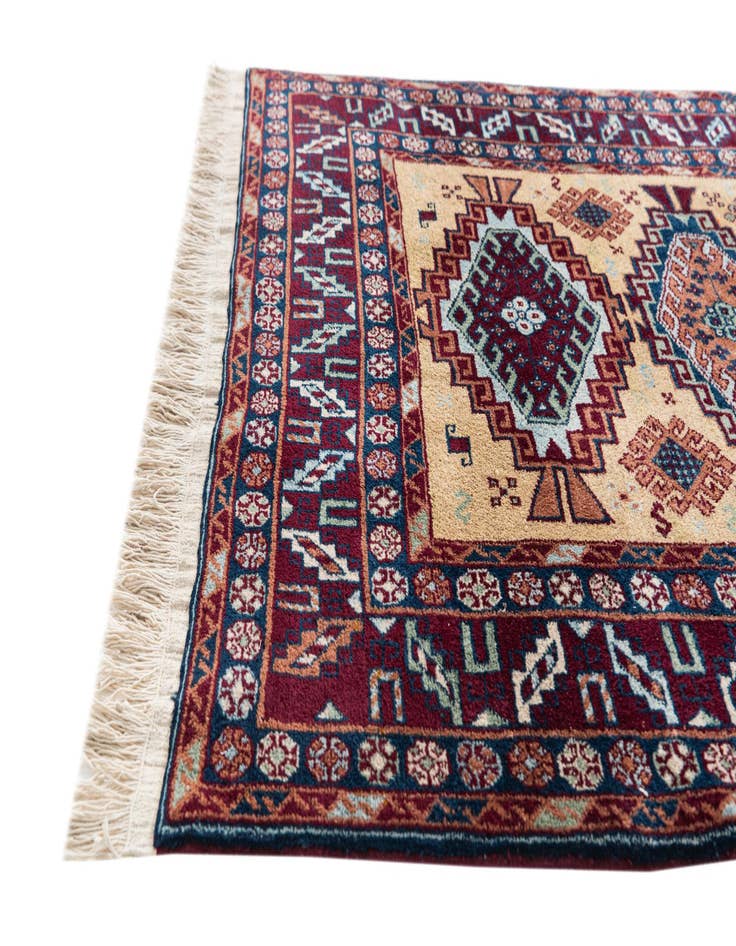 Detail image of 4' 1 x 6'  Hand Knotted Kazak Wool Rug
