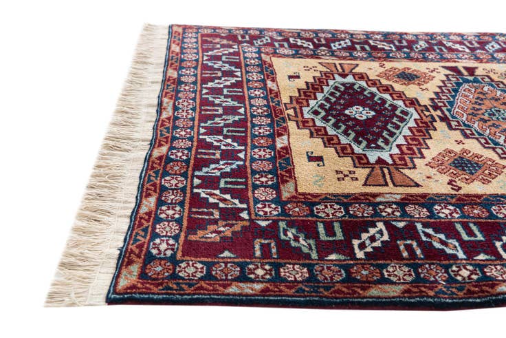 Detail image of 4' 1 x 6' Hand Knotted Kazak Wool Rug
