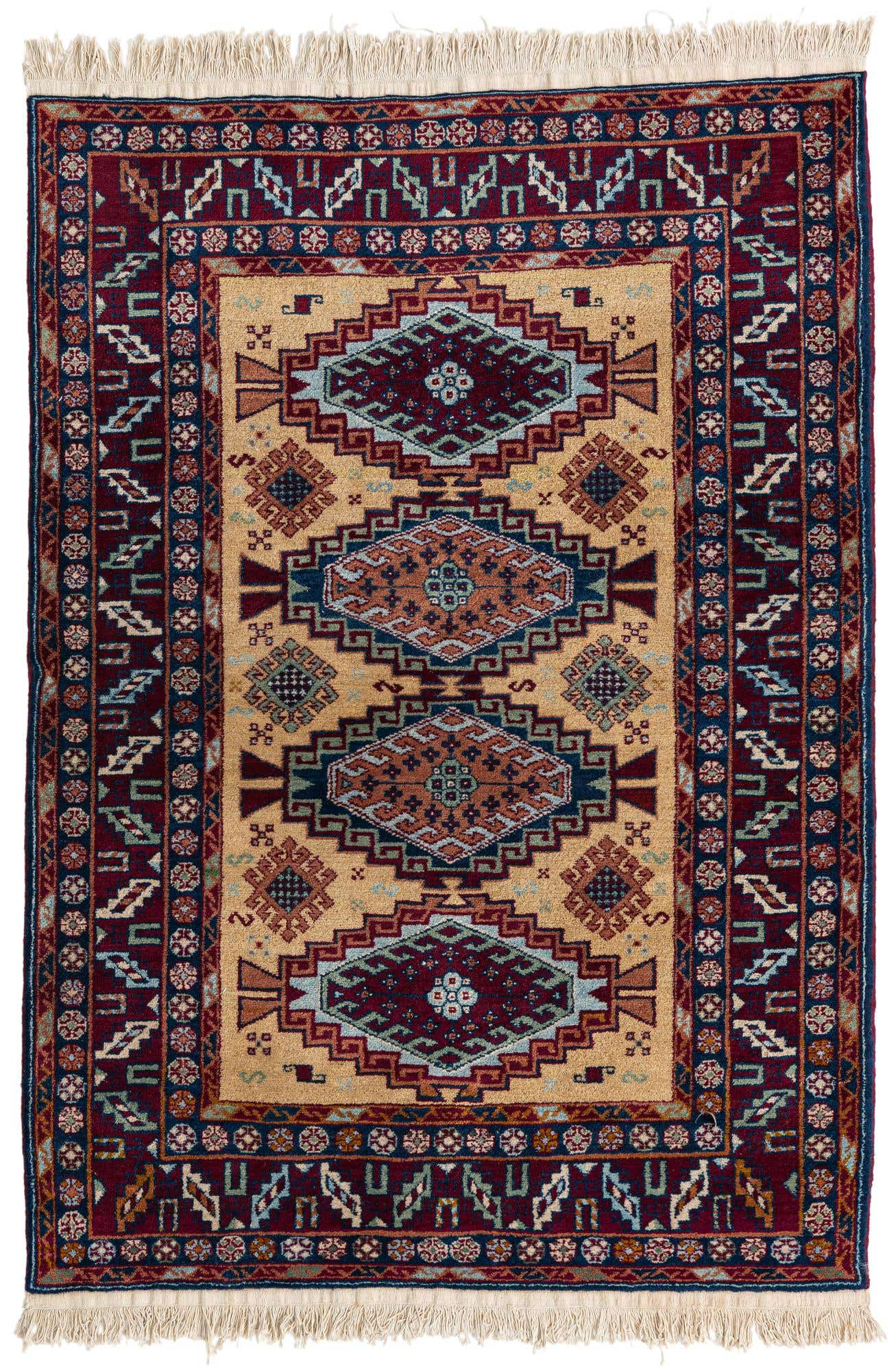 4' 1 x 6' Hand Knotted Kazak Wool Rug