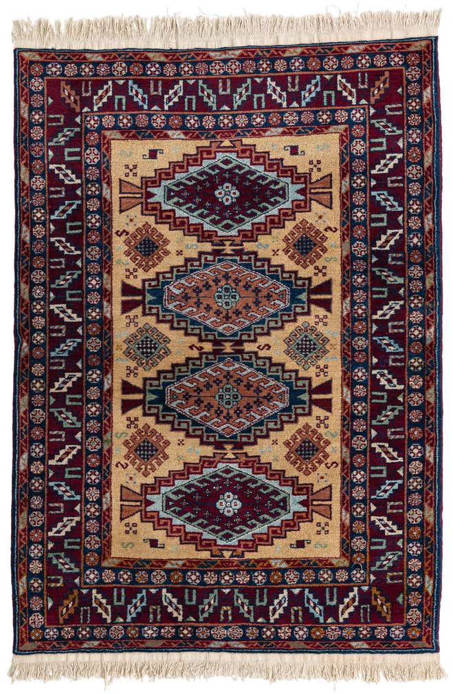 4' 1 x 6' Hand Knotted Kazak Wool Rug