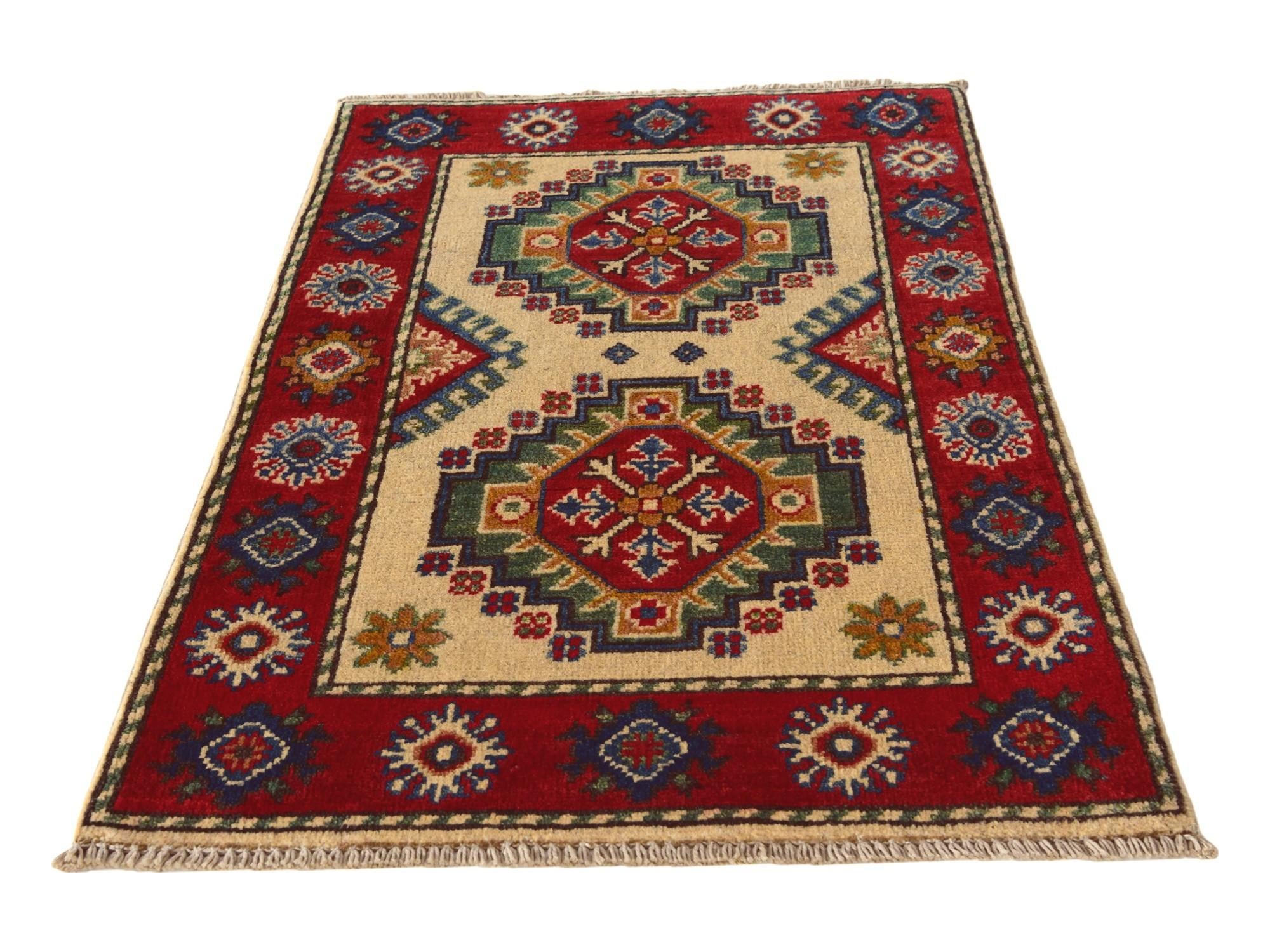 2' x 3' 2 Hand Knotted Kazak Rug