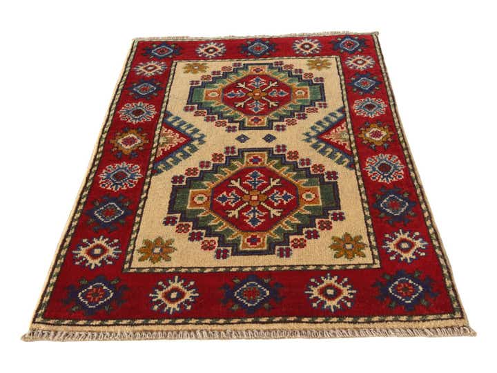 2' x 3' 2 Hand Knotted Kazak Rug