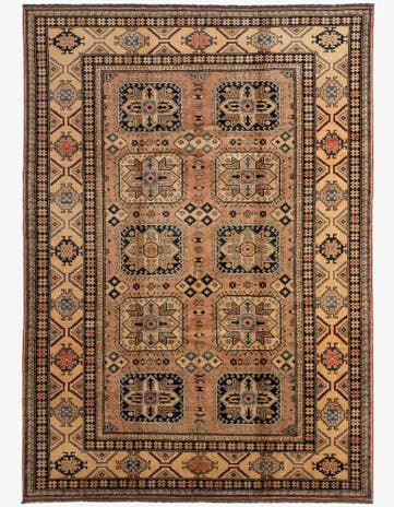 7' 3 x 10' 1 Hand Knotted Kazak Wool Rug