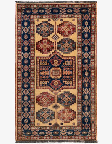 3' 4 x 5' 6 Hand Knotted Kazak Wool Rug
