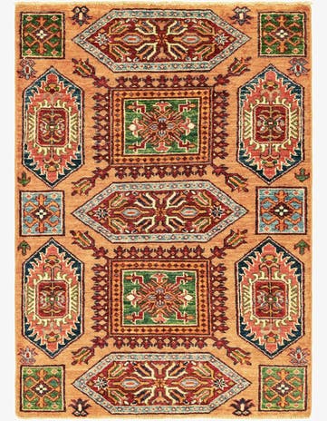 2' 9 x 4' Hand Knotted Kazak Rug