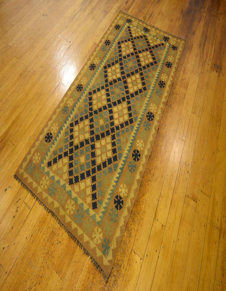 Detail image of 3' 4 x 6' 3  Hand Woven Kilim Maymana Wool Rug