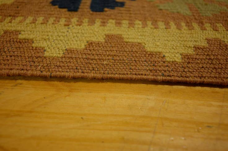 Detail image of 3' 4 x 6' 3 Hand Woven Kilim Maymana Wool Rug