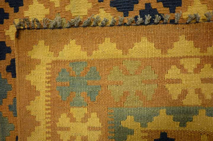 3' 4 x 6' 3 Hand Woven Kilim Maymana Wool Rug