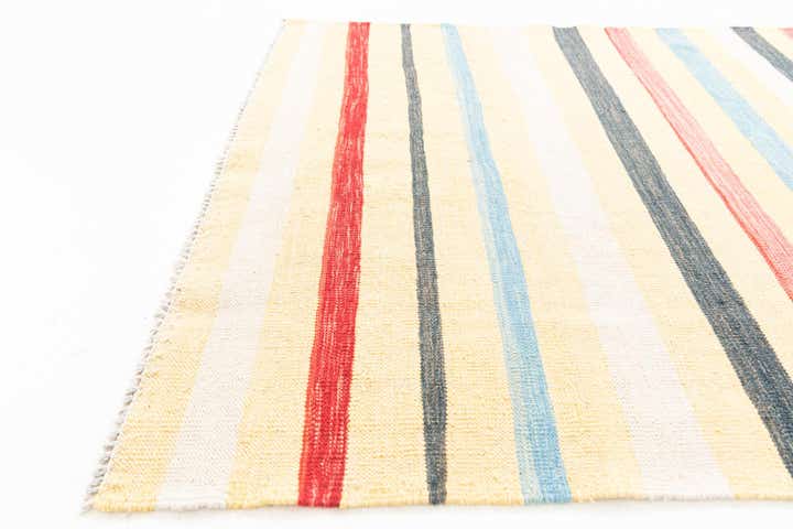 3' 10 x 5' 10 Hand Woven Kilim Maymana Wool Rug
