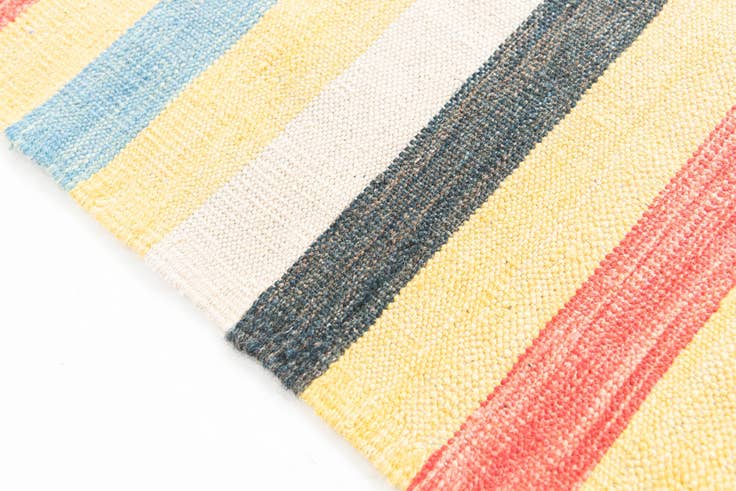 Detail image of 3' 10 x 5' 10 Hand Woven Kilim Maymana Wool Rug