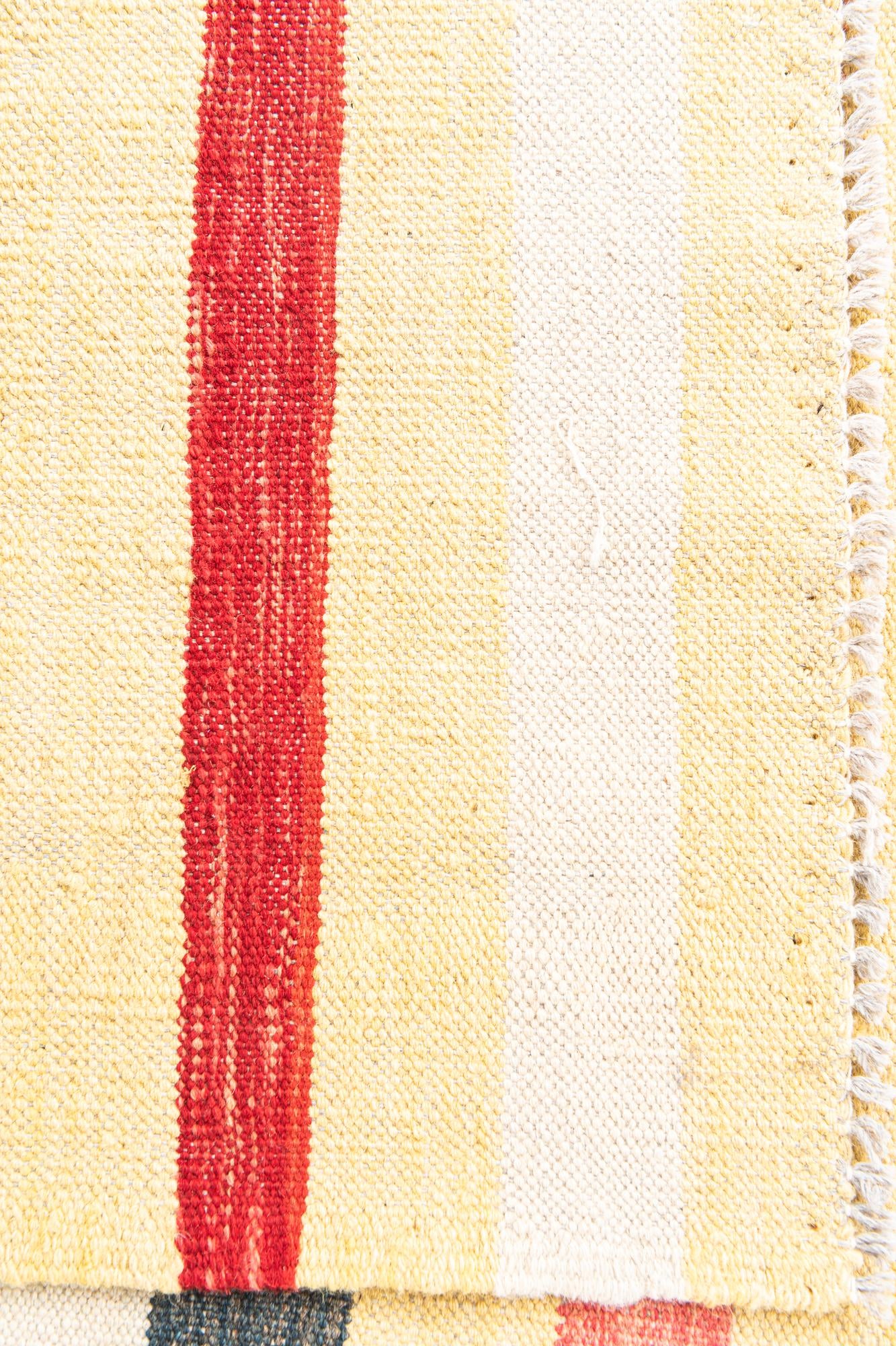 3' 10 x 5' 10 Hand Woven Kilim Maymana Wool Rug