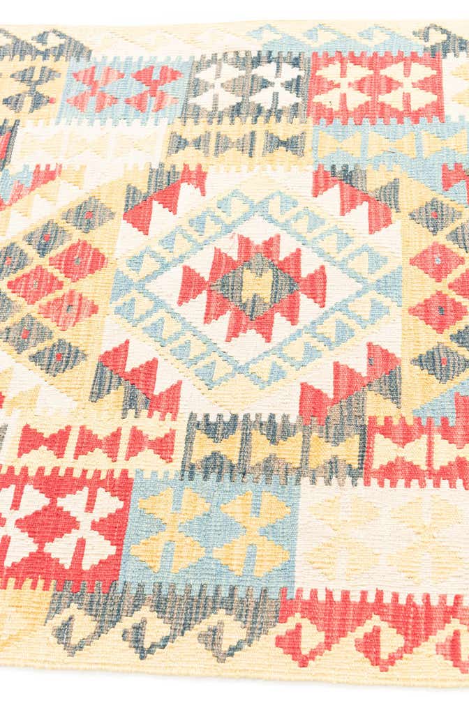 3' 5 x 6' 6 Hand Woven Kilim Maymana Wool Rug