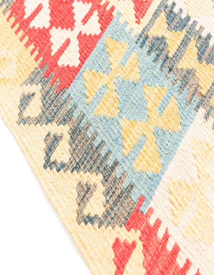 Detail image of 3' 5 x 6' 6  Hand Woven Kilim Maymana Wool Rug