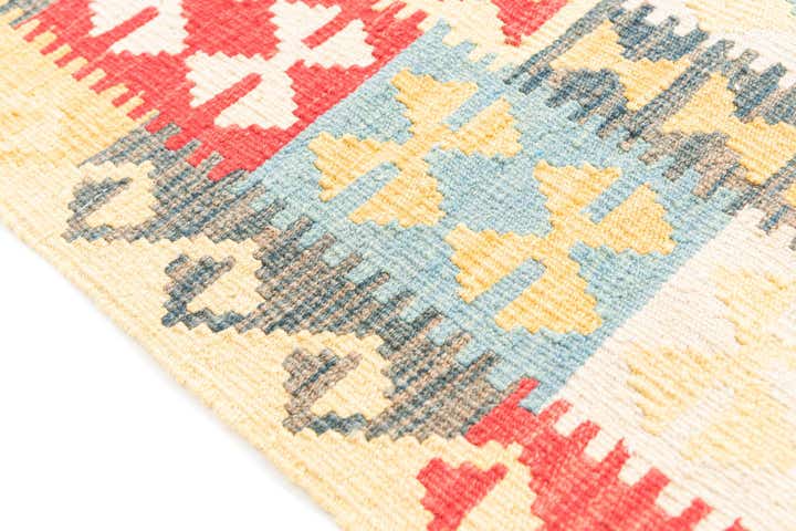 3' 5 x 6' 6 Hand Woven Kilim Maymana Wool Rug
