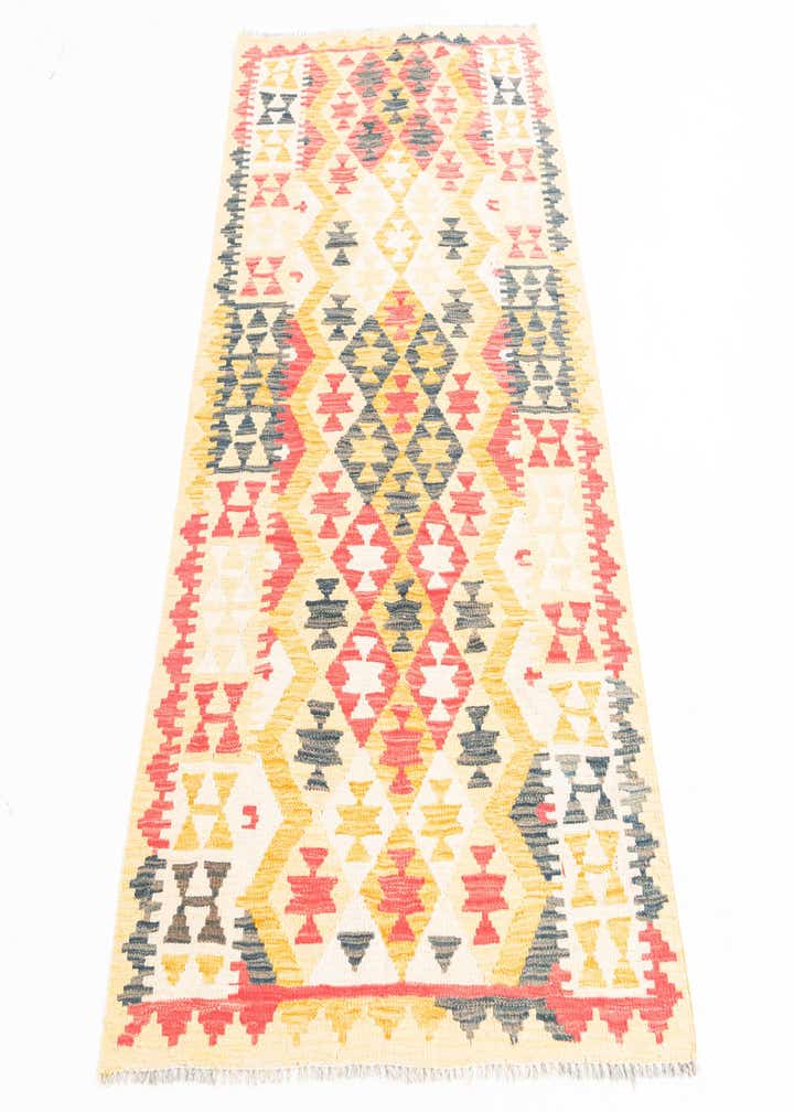 3' 6 x 6' 5 Hand Woven Kilim Maymana Wool Rug
