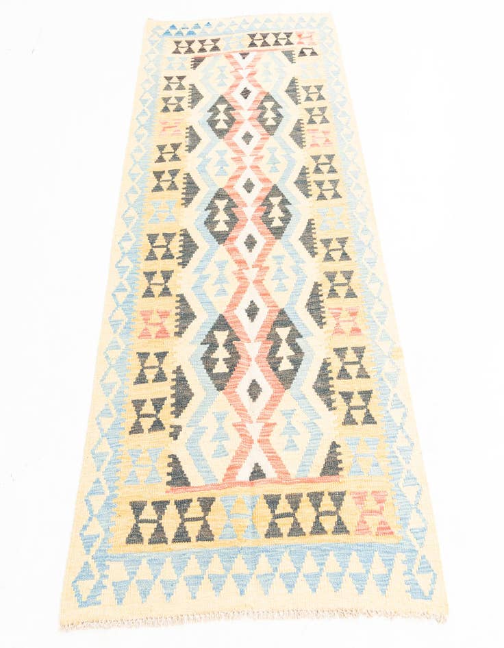 Detail image of 3' 7 x 6' 5 Hand Woven Kilim Maymana Wool Rug