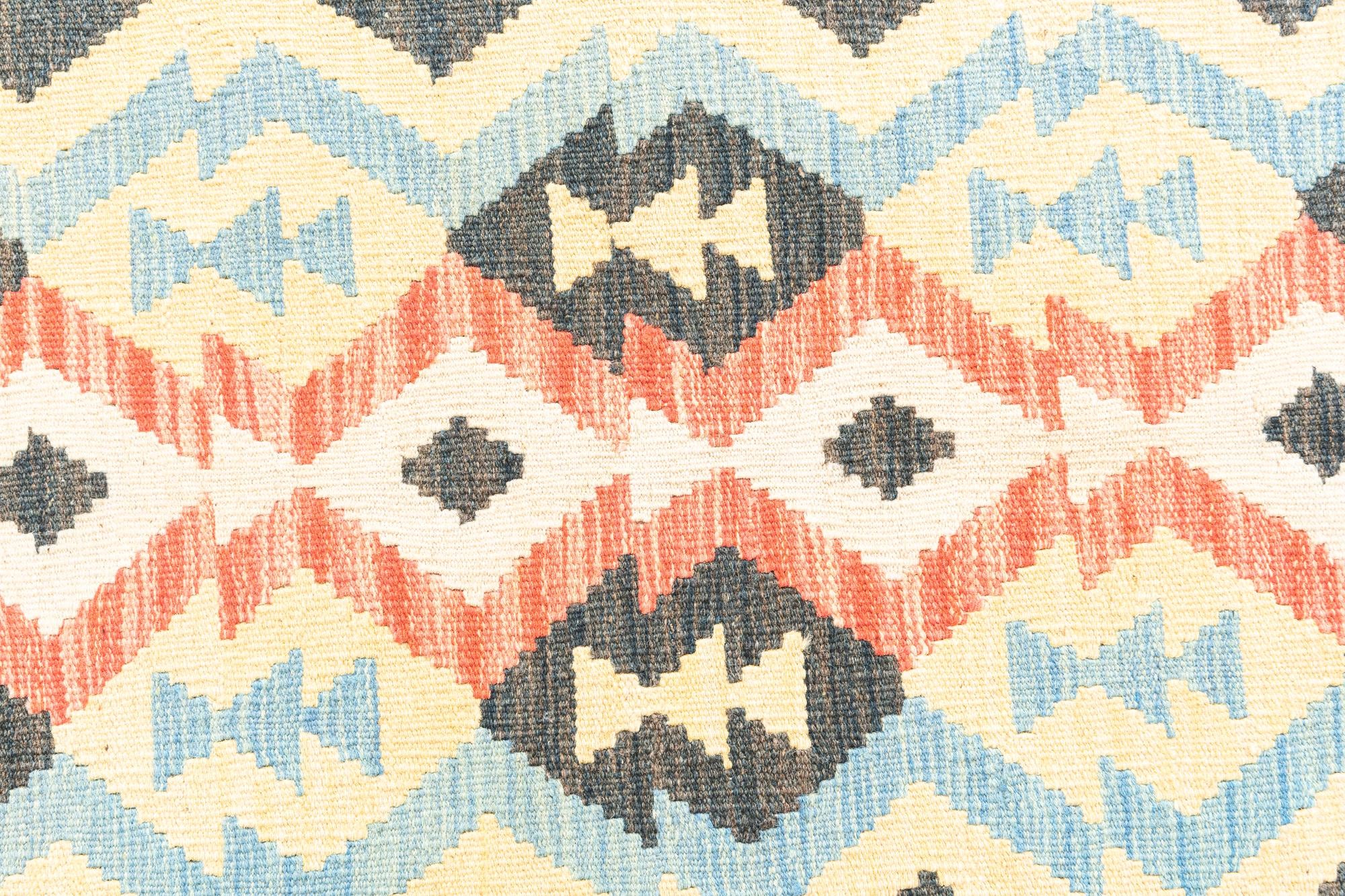 110cm x 195cm Tejido a mano Kilim Maymana Alfombra Lana