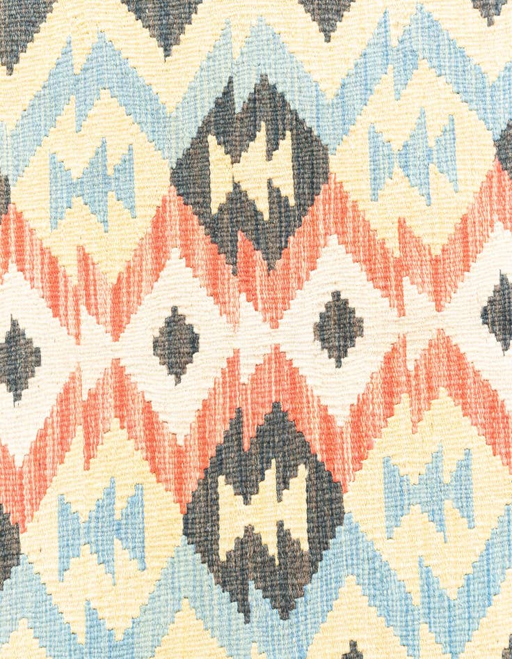 Detail image of 3' 7 x 6' 5 Hand Woven Kilim Maymana Wool Rug