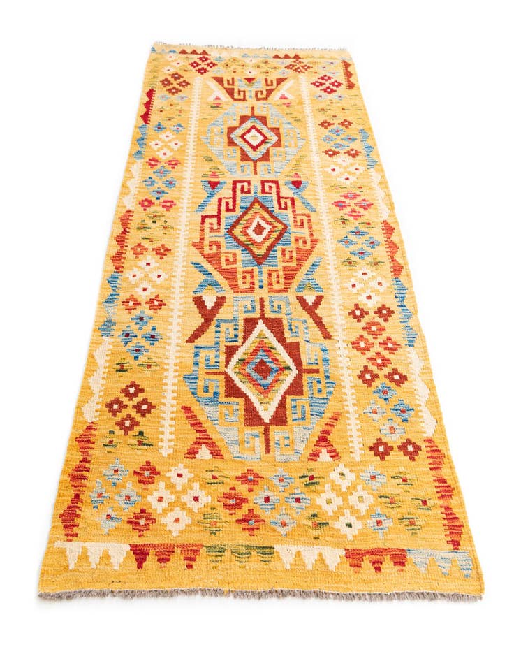 Detail image of 3' 7 x 6' 5  Hand Woven Kilim Maymana Wool Rug