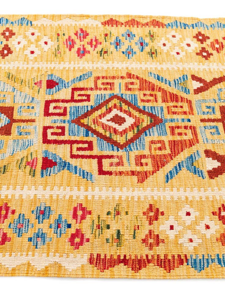 Detail image of 3' 7 x 6' 5  Hand Woven Kilim Maymana Wool Rug