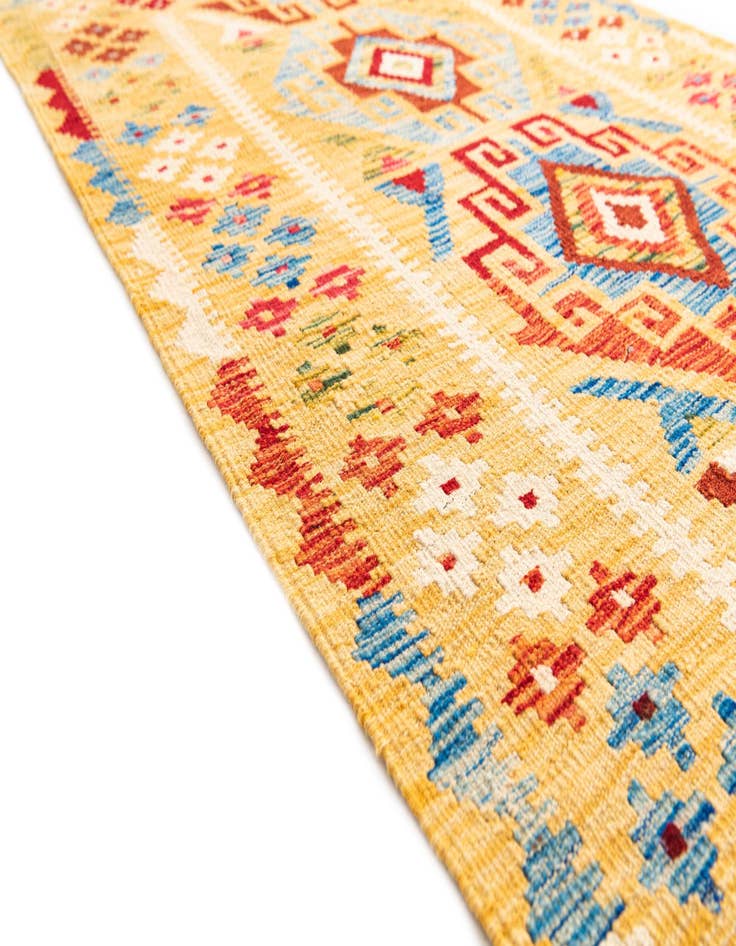 Detail image of 3' 7 x 6' 5  Hand Woven Kilim Maymana Wool Rug