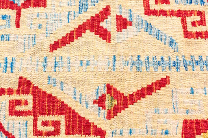 3' 5 x 6' 6 Hand Woven Kilim Maymana Wool Rug
