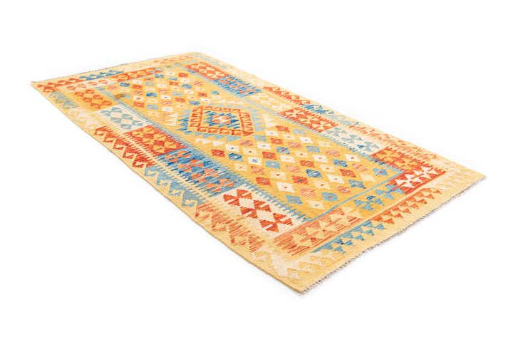 3' 6 x 6' 9 Hand Woven Kilim Maymana Wool Rug
