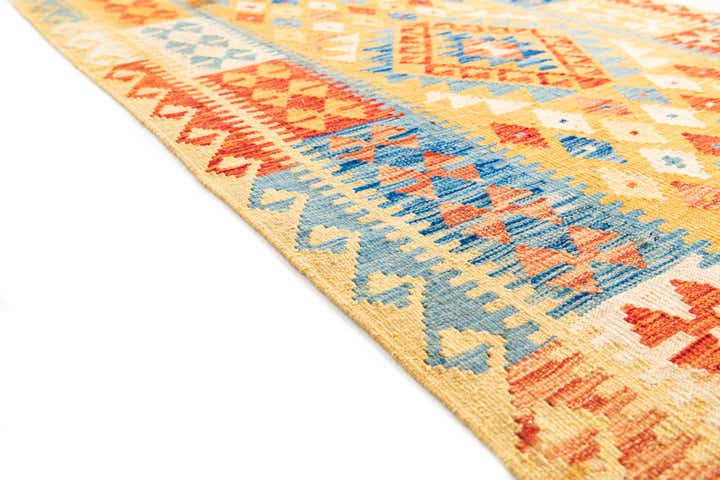 3' 6 x 6' 9 Hand Woven Kilim Maymana Wool Rug