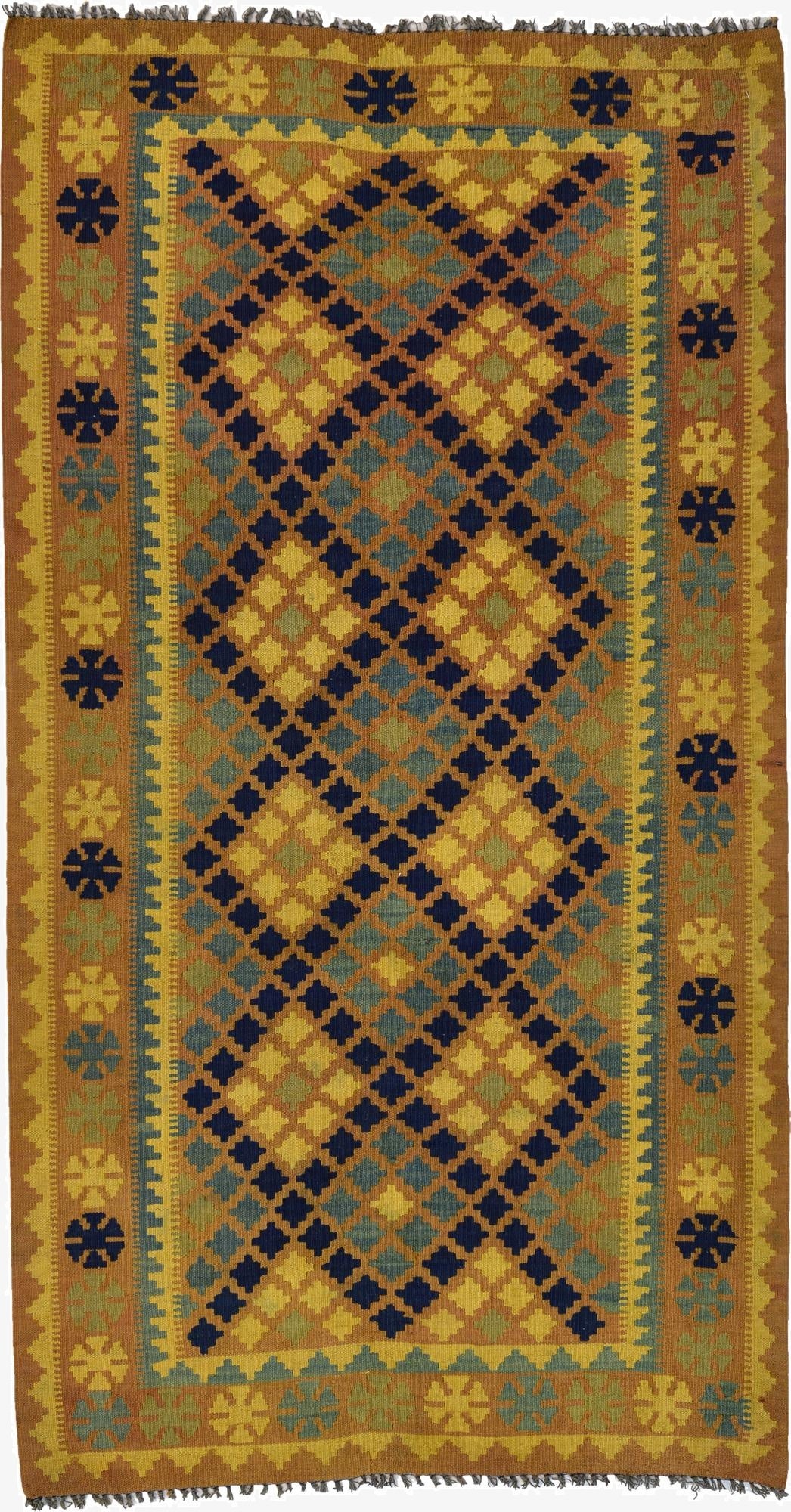 3' 4 x 6' 3  Hand Woven Kilim Maymana Wool Rug