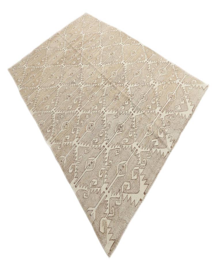 Detail image of 6' 7 x 9' 7  Hand Woven Kilim Modern Wool Rug