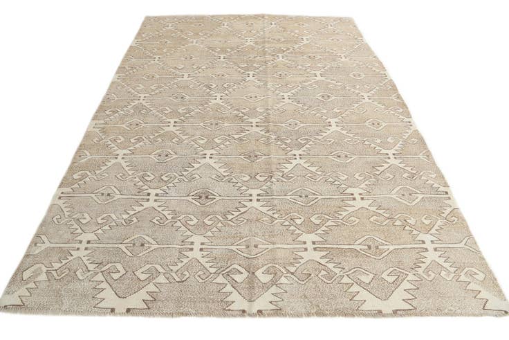 Detail image of 6' 7 x 9' 7 Hand Woven Kilim Modern Wool Rug