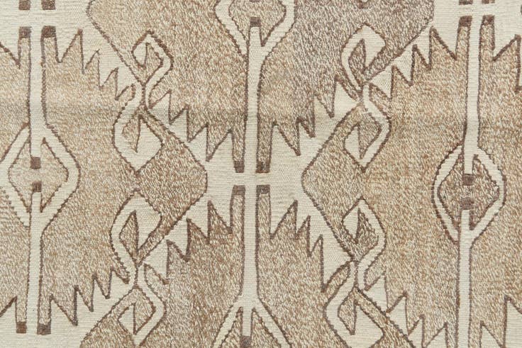 Detail image of 6' 7 x 9' 7 Hand Woven Kilim Modern Wool Rug