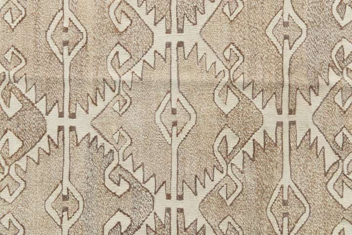 6' 7 x 9' 7 Hand Woven Kilim Modern Wool Rug