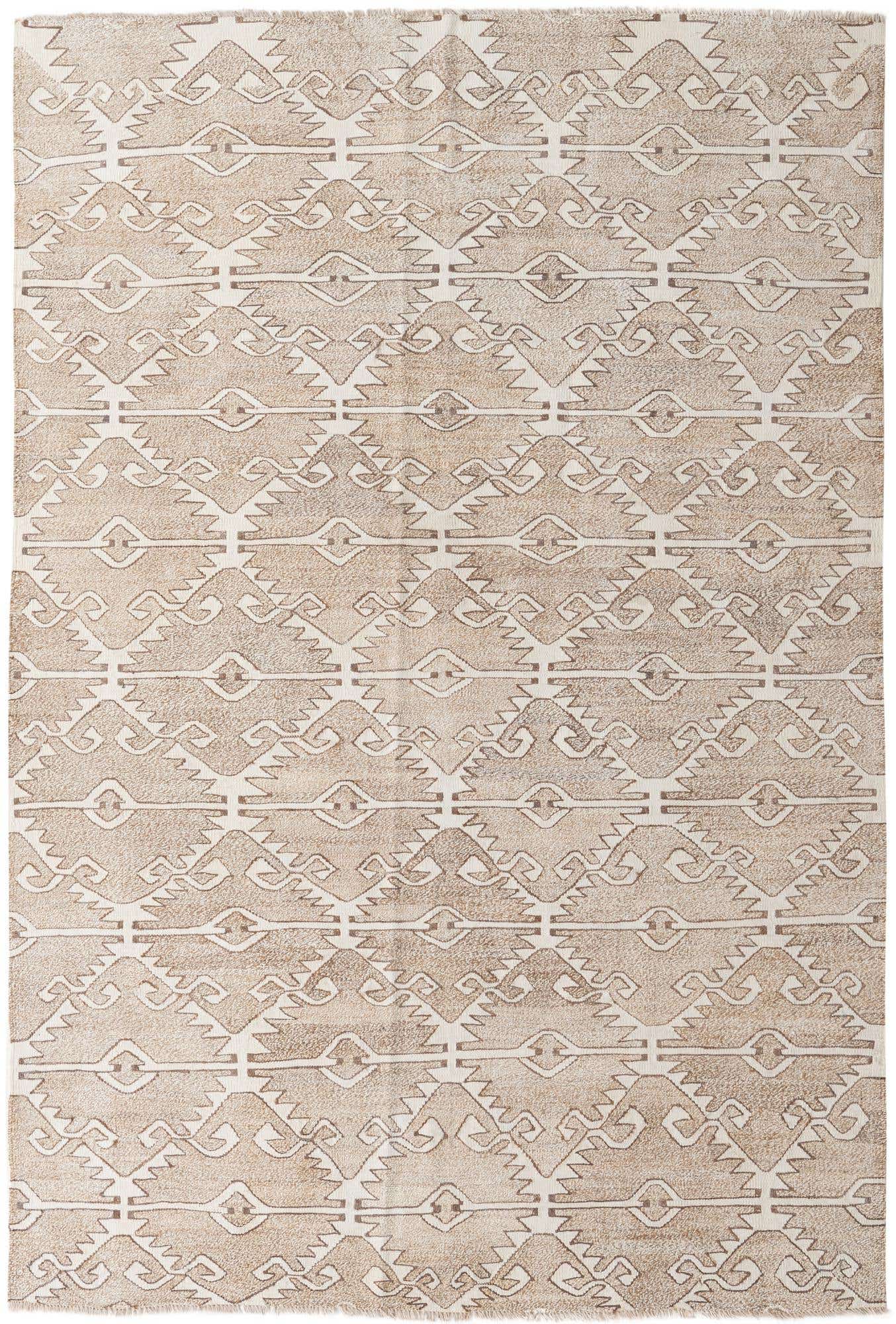 6' 7 x 9' 7 Hand Woven Kilim Modern Wool Rug